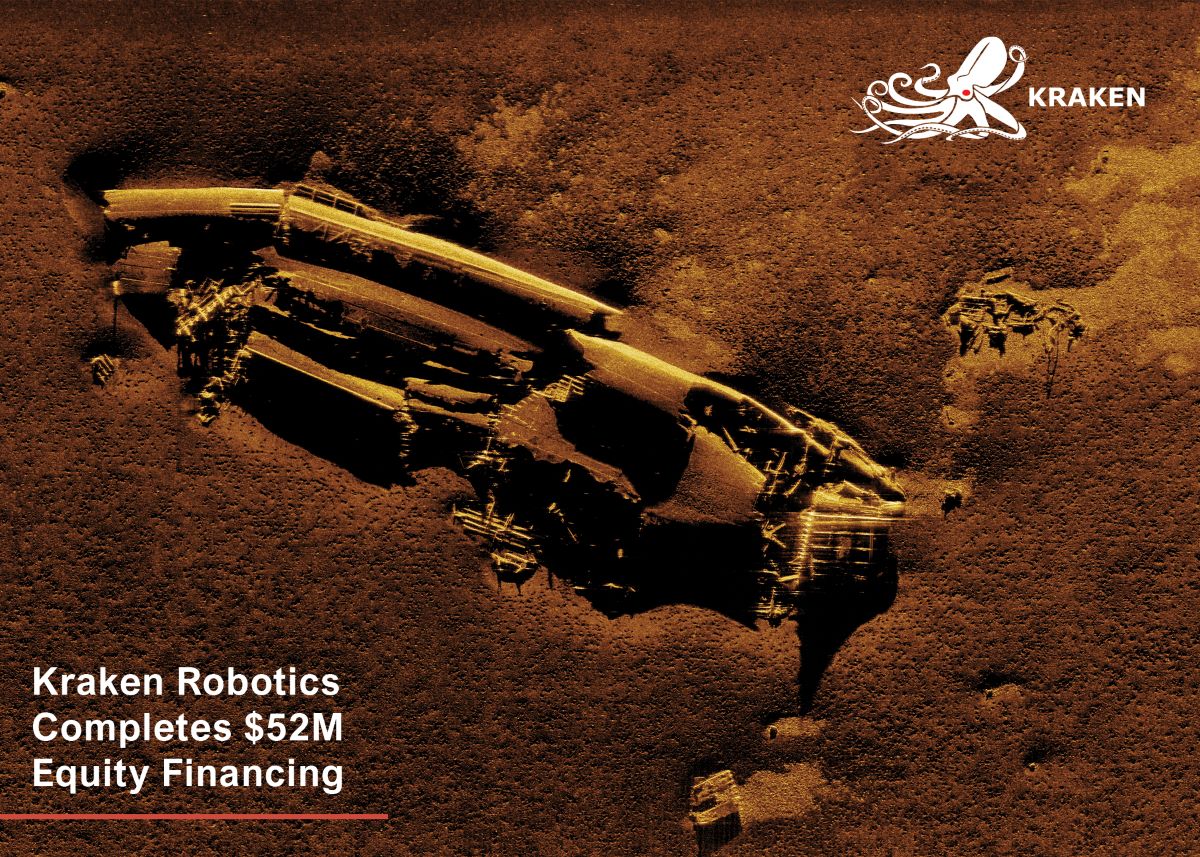 Member News: Kraken Robotics Completes $51.75 Million Bought Deal Public Offering