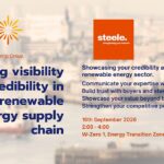 Building visibility and credibility in the renewable energy supply chain